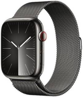 Apple Watch Series 9 GPS + Cellular 45mm Graphite S. Steel Case w. Graphite Milanese Loop (MRMX3)