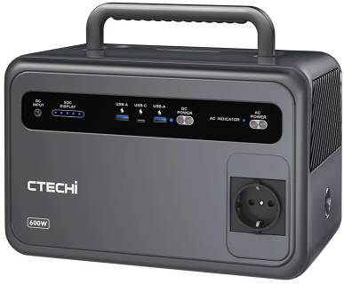 CTECHi Portable Power Station 600W/384Wh GT600