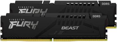 Оперативная память Kingston FURY Beast Black XMP DDR5 32GB (2x16GB) 6000MHz CL30 Kit KF560C30BBK2-32