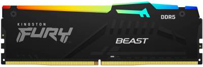 Оперативная память Kingston FURY Beast Black RGB XMP DDR5 16GB 6000MHz CL30 KF560C30BBA-16