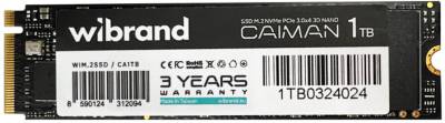 Внутренний HDD/SSD Wibrand Caiman 1TB M.2 2280 NVMe PCIe Gen4 x4 3D TLC WIM.2SSD/CA1TB