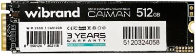 Внутренний HDD/SSD Wibrand Caiman 512GB M.2 2280 NVMe PCIe Gen4 x4 3D TLC WIM.2SSD/CA512GB
