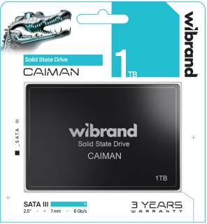 Внутренний HDD/SSD Wibrand Caiman 1TB 3D TLC WI2.5SSD/CA1TBST