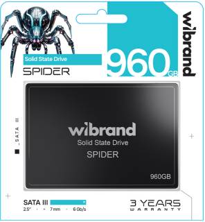 Внутренний HDD/SSD Wibrand Spider 960GB 3D NAND TLC WI2.5SSD/SP960GBST
