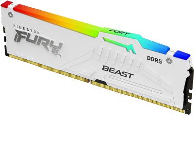 Оперативная память Kingston FURY Beast White RGB EXPO DDR5 16GB 6400MHz CL32 KF564C32BWEA-16