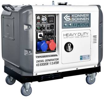 Генератор Konner&Sohnen Heavy Duty Super Silent Diesel Generator 7.5kW KS 9302DE-1/3 ATSR