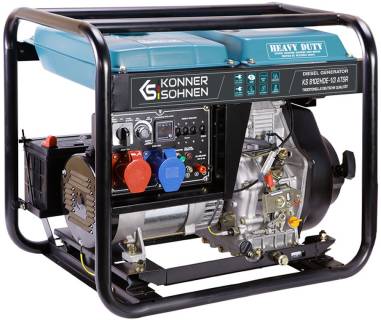 Генератор Konner&Sohnen Diesel Generator 6.5kW KS 8102HDE-1/3 ATSR (EURO II)