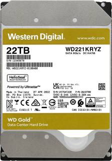 Внутренний HDD/SSD Western Digital WD Gold 22TB 7200rpm 512MB WD221KRYZ
