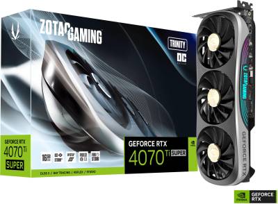 Видеокарта ZOTAC GAMING GeForce RTX 4070 Ti SUPER Trinity OC 16GB ZT-D40730J-10P
