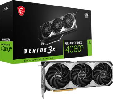 Видеокарта MSI GeForce RTX 4060 Ti VENTUS 3X E 8GB OC RTX 4060 Ti VENTUS 3X E 8G OC