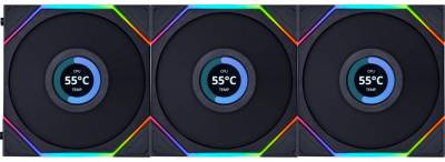 Вентилятор Lian Li Uni Fan TL LCD Reverse 120 3 in 1 (G99.12RTLLCD3B.00) Black