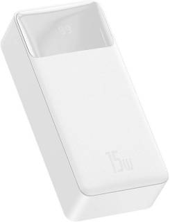Дополнительные внешние аккумуляторы Baseus 30000mAh USB-Ax2 + USB-C 15W (PPBD050202) White 6932172618447