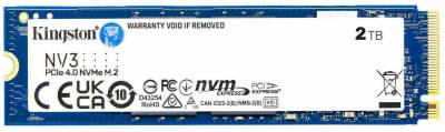 Внутренний HDD/SSD Kingston NV3 2TB M.2 2280 NVMe PCIe Gen4 x4 3D TLC SNV3S/2000G