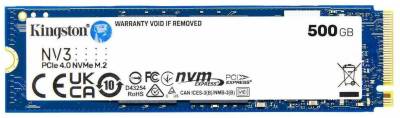 Внутренний HDD/SSD Kingston NV3 500GB M.2 2280 NVMe PCIe Gen4 x4 3D TLC SNV3S/500G