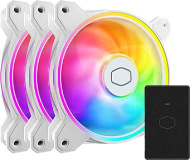 Вентилятор CoolerMaster MasterFan MF120 Halo2 White 3in1 (MFL-B2DW-213P2-R2)