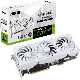 Видеокарта ASUS TUF Gaming GeForce RTX 4070 Ti SUPER BTF White Edition 16GB TUF-RTX4070TIS-16G-BTF-WHITE