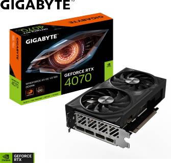 Видеокарта Gigabyte GeForce RTX 4070 WINDFORCE 2X OC V2 12GB GV-N4070WF2OCV2-12GD