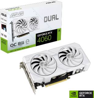 Видеокарта ASUS Dual GeForce RTX 4060 EVO White OC Edition 8GB DUAL-RTX4060-O8G-EVO-WHITE