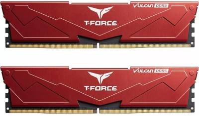 Оперативная память Team T-Force Vulcan Red DDR5 32GB (2x16GB) 6000MHz CL38 Kit FLRD532G6000HC38GDC01