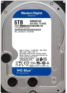 Внутренний HDD/SSD Western Digital WD Blue PC Desktop 6TB 5400rpm 256MB WD60EZAX