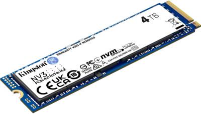 Внутренний HDD/SSD Kingston NV3 4TB M.2 2280 NVMe PCIe Gen4 x4 3D TLC SNV3S/4000G