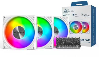 Вентилятор Montech METAL PRO 12 ARGB PWM 3 in 1 Pack White METAL PRO 12 (W31) White