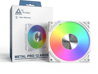 Вентилятор Montech METAL PRO 12 ARGB PWM Single White