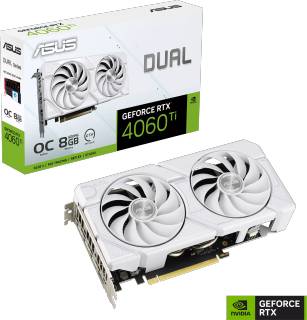 Видеокарта ASUS Dual GeForce RTX 4060 Ti EVO White OC Edition 8GB DUAL-RTX4060TI-O8G-EVO-WHITE