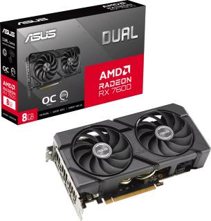 Видеокарта ASUS Dual Radeon RX 7600 EVO OC Edition 8GB DUAL-RX7600-O8G-EVO