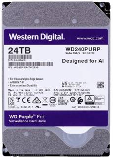 Внутренний HDD/SSD Western Digital WD Purple Pro 24TB 7200rpm 512MB WD240PURP