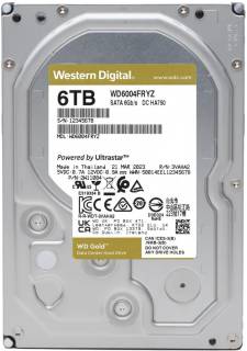 Внутренний HDD/SSD Western Digital WD Gold 6TB 7200rpm 256MB WD6004FRYZ