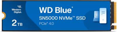 Внутренний HDD/SSD Western Digital WD Blue SN5000 2TB M.2 2280 NVMe PCIe Gen4 x4 TLC WDS200T4B0E