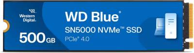 Внутренний HDD/SSD Western Digital WD Blue SN5000 500GB M.2 2280 NVMe PCIe Gen4 x4 TLC WDS500G4B0E