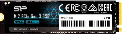 Внутренний HDD/SSD Silicon Power P34A60 2TB M.2 2280 NVMe PCIe Gen3 x4 3D TLC SP002TBP34A60M28