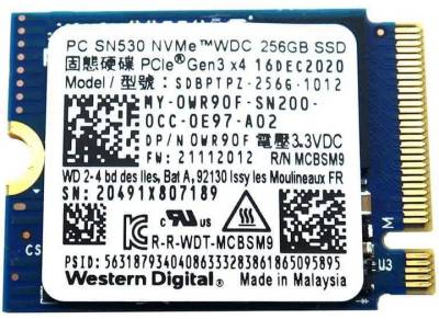 Внутренний HDD/SSD Western Digital PC SN530 256GB M.2 2230 NVMe PCIe Gen3 x4 TLC SDBPTPZ-256G-1012