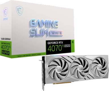 Видеокарта MSI GeForce RTX 4070 Ti SUPER 16GB GAMING SLIM WHITE RTX 4070 Ti SUPER 16G GAMING SLIM WHITE