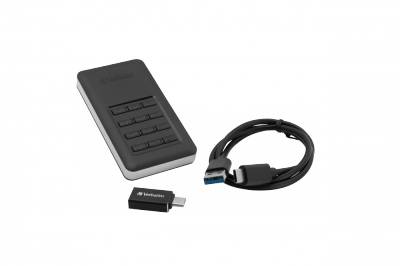 Внешний HDD Verbatim Store-n-Go Secure Portable SSD with Keypad Access 256GB Black/Silver USB 3.1 Gen1 Type-C 53402