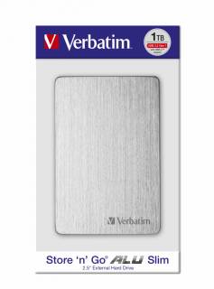 Внешний HDD Verbatim Store-n-Go Alu Slim 1TB Silver USB 3.2 Gen1 Type-C 53663