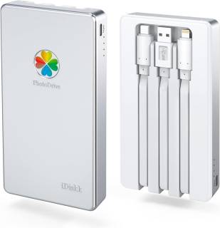 Внешний HDD iDiskk Apple Certified MFi HDD Enclosure 2TB Silver 3in1 Cable and PowerBank 2000mAh PD01-Silver