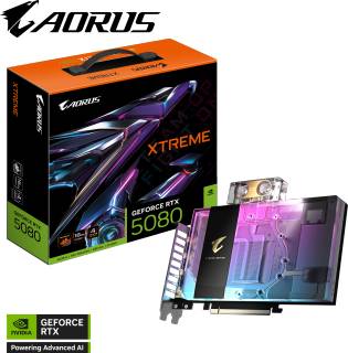 Видеокарта Gigabyte AORUS GeForce RTX 5080 XTREME WATERFORCE WB 16GB GV-N5080AORUSX WB-16GD