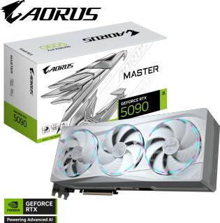 Видеокарта Gigabyte AORUS GeForce RTX 5090 MASTER ICE 32GB GV-N5090AORUSM ICE-32GD