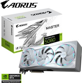 Видеокарта Gigabyte AORUS GeForce RTX 5080 MASTER ICE 16GB GV-N5080AORUSM ICE-16GD