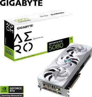 Видеокарта Gigabyte GeForce RTX 5080 AERO OC SFF 16GB GV-N5080AERO OC-16GD