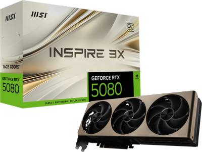 Видеокарта MSI GeForce RTX 5080 16GB INSPIRE 3X OC RTX 5080 16G INSPIRE 3X OC