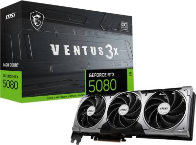 Видеокарта MSI GeForce RTX 5080 16GB VENTUS 3X OC RTX 5080 16G VENTUS 3X OC