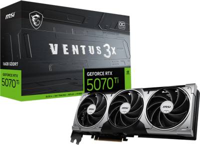 Видеокарта MSI GeForce RTX 5070 Ti 16GB VENTUS 3X OC RTX 5070 Ti 16G VENTUS 3X OC