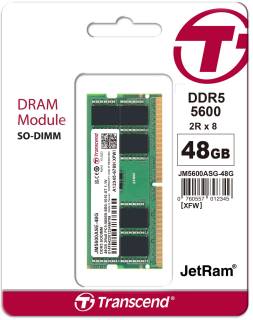 Оперативная память Transcend So-Dimm JetRam DDR5 48GB 5600MHz CL46 JM5600ASE-48G