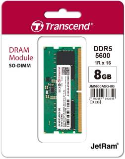 Оперативная память Transcend So-Dimm JetRam DDR5 8GB 5600MHz CL46 JM5600ASG-8G