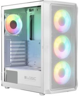 Корпус LogicConcept PORTOS MESH+GLASS ARGB fans 4x120mm WHITE AT-PORTOS-20-0000000-0002