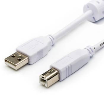 Кабель Atcom USB 2.0 AM/BM 1.5m ferite Atcom (5474) White